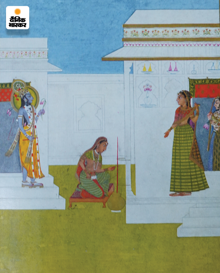 चित्र श्रृंखला में छलकता राधा और कृष्ण का आध्यात्मिक प्रेम।