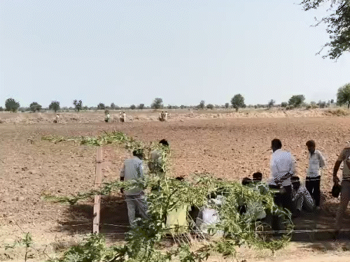 एक पत्नी ने अपने बॉयफ्रेंड के साथ मिलकर खेत में अपने पति की हत्या कर दी।