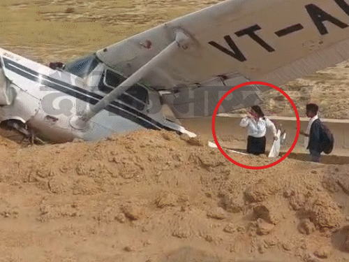 UP Plane Crash Video; Kasganj Trainee Aircraft Accident Photos Update |  Pilot