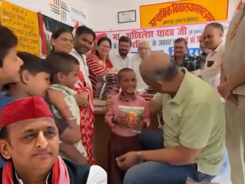SP MLA Questions Action on N se Narendra Teaching in Kanpur School