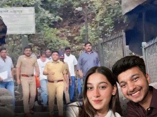 पुलिस 28 जून को सिया गोयल को लोहगढ़ फोर्ट ले गई थी, जहां क्राइम सीन रीक्रिएट किया गया। - Dainik Bhaskar