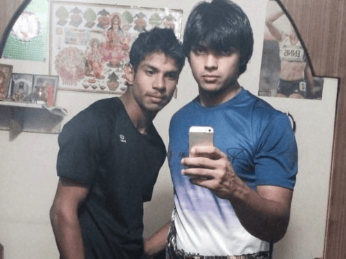 Photo of Mohit Saini, the mastermind of the fraud, with Olympian Neeraj Chopra. -File