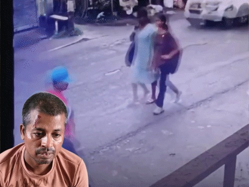 4 जुलाई को घटना के दिन CCTV फुटेज में एक आरोपी लड़की को अपने साथ ले जाता दिखाई दिया था। - Dainik Bhaskar
