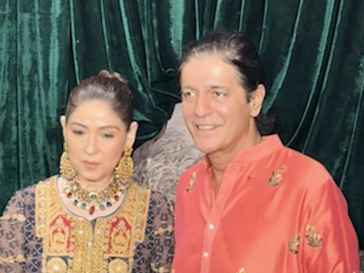 Chunky Pandey has arrived with his wife Bhavana Pandey.
