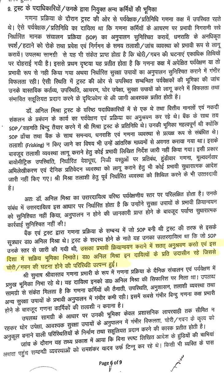 6 जुलाई को ट्रस्ट की बैठक के बाद एसआईटी की रिपोर्ट सोशल मीडिया पर लीक हो गई थी.
