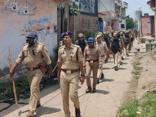 लालवाला गांव में जातीय संघर्ष के बाद पुलिस ने फ्लैग मार्च किया था। (फाइल फोटो)