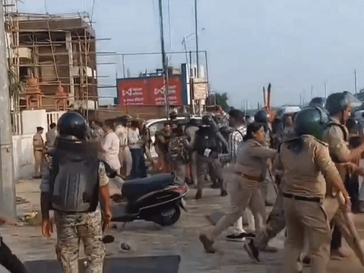 शनिवार सुबह एक बार फिर हंगामे की स्थिति बनी, जिसे पुलिस ने कंट्रोल कर लिया।