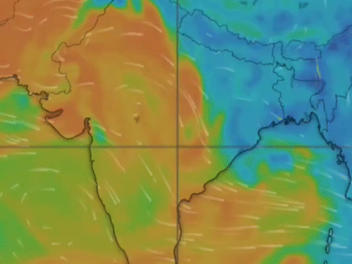 हवा की दिशा इस तरह से बनी हुई है।