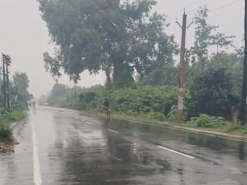 बगहा में सोमवार सुबह बारिश हुई।