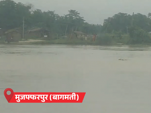 नेपाल में बारिश से बिहार की कोसी-गंडक,कमला नदी उफान पर, वाल्मीकिनगर बराज के 36 फाटक खोले गए|पटना,Patna - Dainik Bhaskar