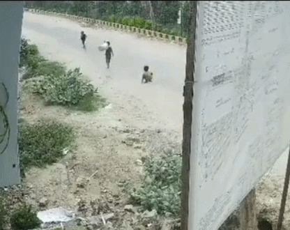 तेज रफ्तार कार पीछे से आई बिना ब्रेक लगाए बच्चे को कुचलते हुए निकल गयी।