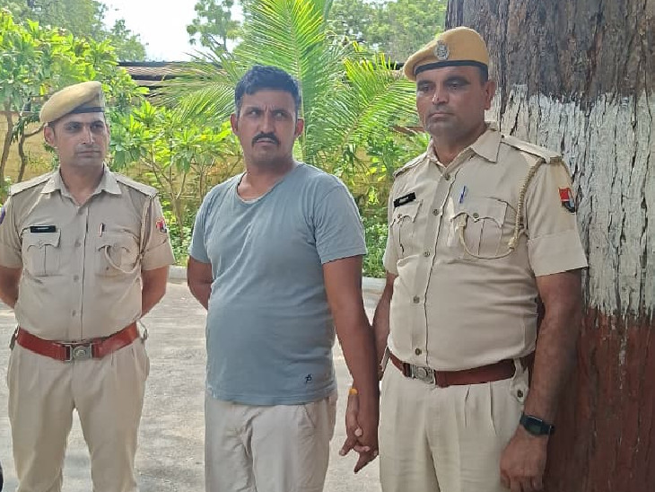 जोधपुर पुलिस की गिरफ्त में आरोपी पूर्व एनएसजी कमांडो।