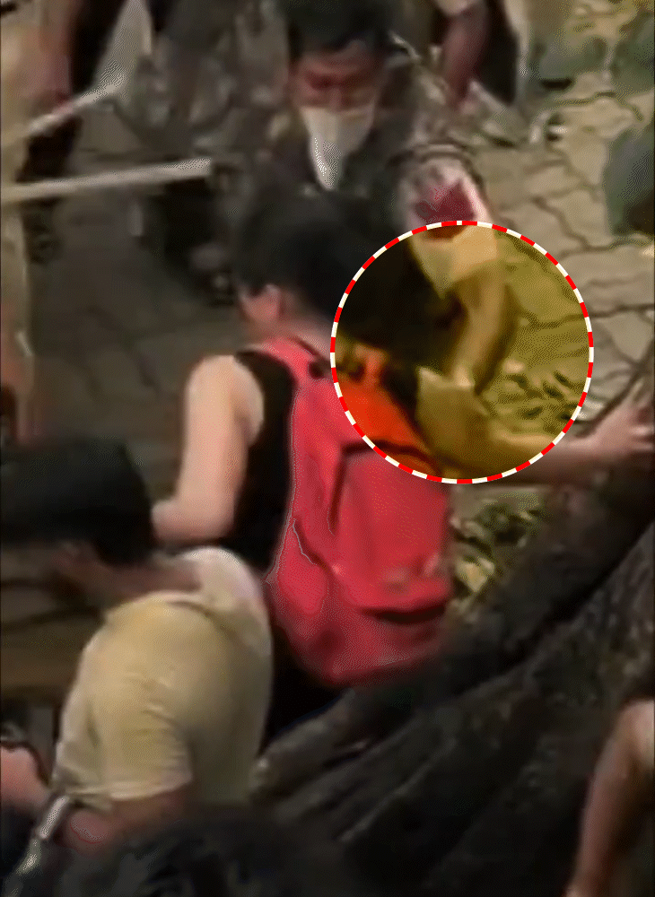 पुलिस की लाठियों के बीच एक लड़की लड़खड़ाकर पेड़ के पास जाती है। एक पुलिसकर्मी लड़की की स्लीवलेस बांह को छूता है, बिना वजह पीछे डंडा मारता है और फिर साथी की तरफ देखकर मुस्कुराता है। ये मुस्कान लड़की छूने के पीछे की मंशा का सबूत है।