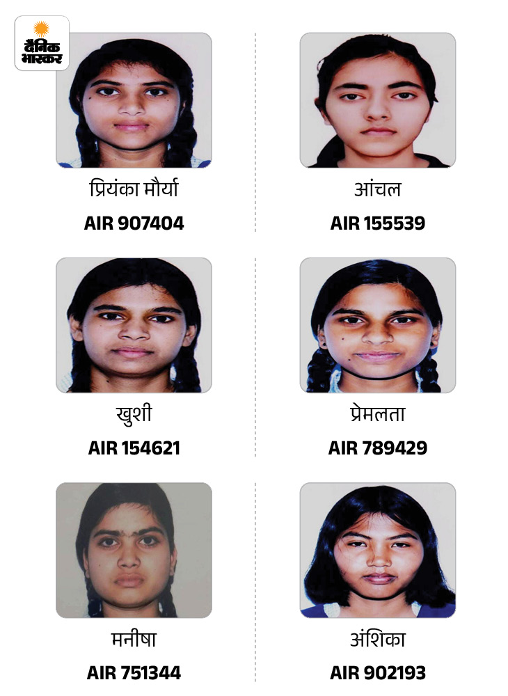 सर्वोदय विद्यालय में पढ़कर NEET क्वालीफाई करने वाली छात्राएं।
