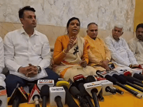 हरियाणा भाजपा प्रदेश अध्यक्ष अर्चना गुप्ता ने वीरवार को को सोनीपत पहुंचकर आयोजित प्रेस वार्ता की। - Dainik Bhaskar