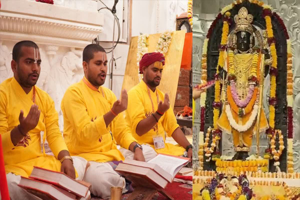 ये तस्वीर मंदिर परिसर में पुजारी प्रशिक्षण केंद्र के शुरू होने के दौरान की है।