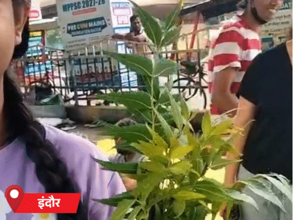 केंद्रीय मंत्री धर्मेंद्र प्रधान के इस्तीफे के बाद इंदौर में जश्न मनाया गया। अपनी जीत की खुशी में तिरंगा लहराया।