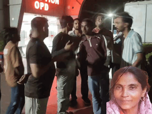 पानीपत में इलाज के दौरान महिला की मौत हो गई, इनसेट में महिला की फाइल फोटो।