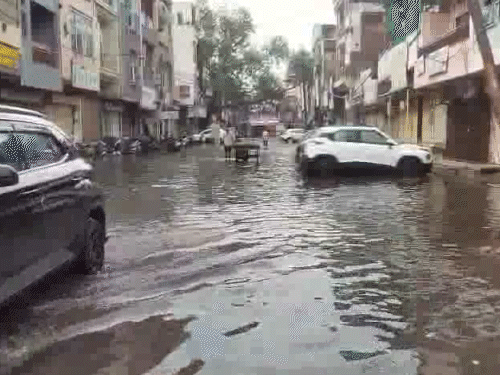 मुरैना में मंगलवार सुबह और दोपहर में तेज बारिश हुई।