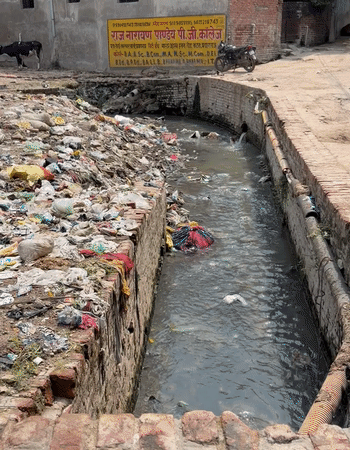 वार्ड के नालों में गंदगी और कूड़े का ढेर लगा रहता है। स्थानीय लोगों का कहना है कि नियमित सफाई न होने से आसपास दुर्गंध फैली रहती है और बीमारियों का खतरा बना रहता है।