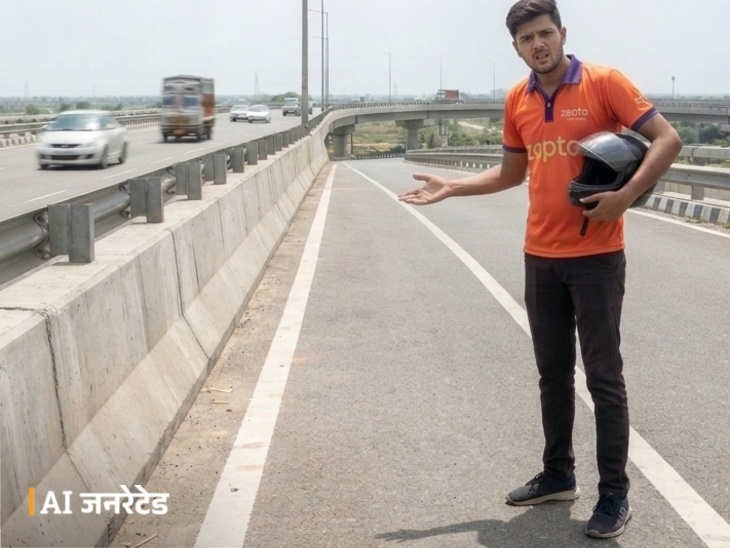 KMP फ्लाईओवर पर पेशाब करने रूका था; चोर हुए फरार|गुरुग्राम,gurugram - Dainik Bhaskar