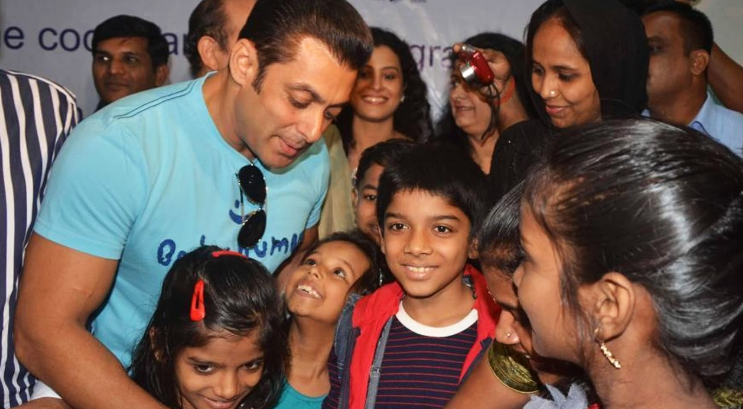 Salman Khan's organization 'Being Human' bears the expenses of education and treatment of poor children.