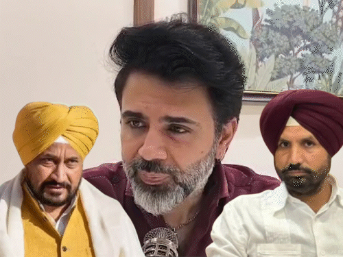 डिजाइनबॉक्स्ड कंपनी के नरेश अरोड़ा, पूर्व सीएम चरणजीत चन्नी और पंजाब कांग्रेस के प्रधान अमरिंदर सिंह राजा वड़िंग।