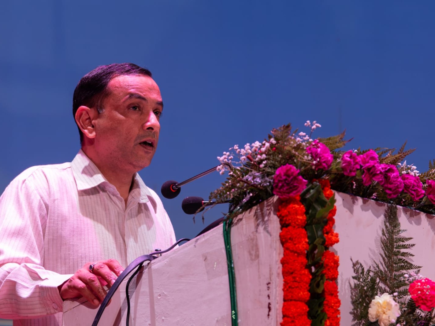 कार्यक्रम को संबोधित करते निफ्ट कांगड़ा के निदेशक डॉ. राहुल चंद्र।
