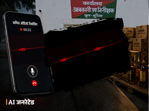 आबकारी विभाग के 4 ऑडियो; ठेकेदार का आरोप- स्टॉक के लिए हर महीने मांगी जाती है रिश्वत|मुरैना,Morena - Dainik Bhaskar