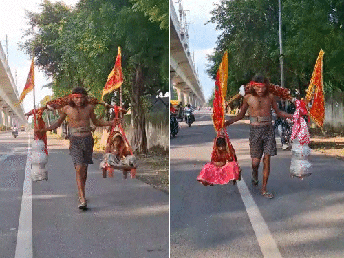 संजू बाबा म्हणतात की, गेल्या वर्षी त्यांनी त्यांची आई पुष्पा देवी यांना कावड यात्रा घडवली होती. या वेळी आई आरोग्याच्या कारणांमुळे सोबत येऊ शकल्या नाहीत.