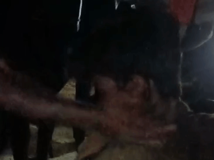 Villagers caught and beat the accused husband and his friend.