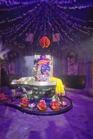 मनकामेश्वर महादेव की शृंगार आरती की गई। उसके बाद कपाट खोल दिए गए।