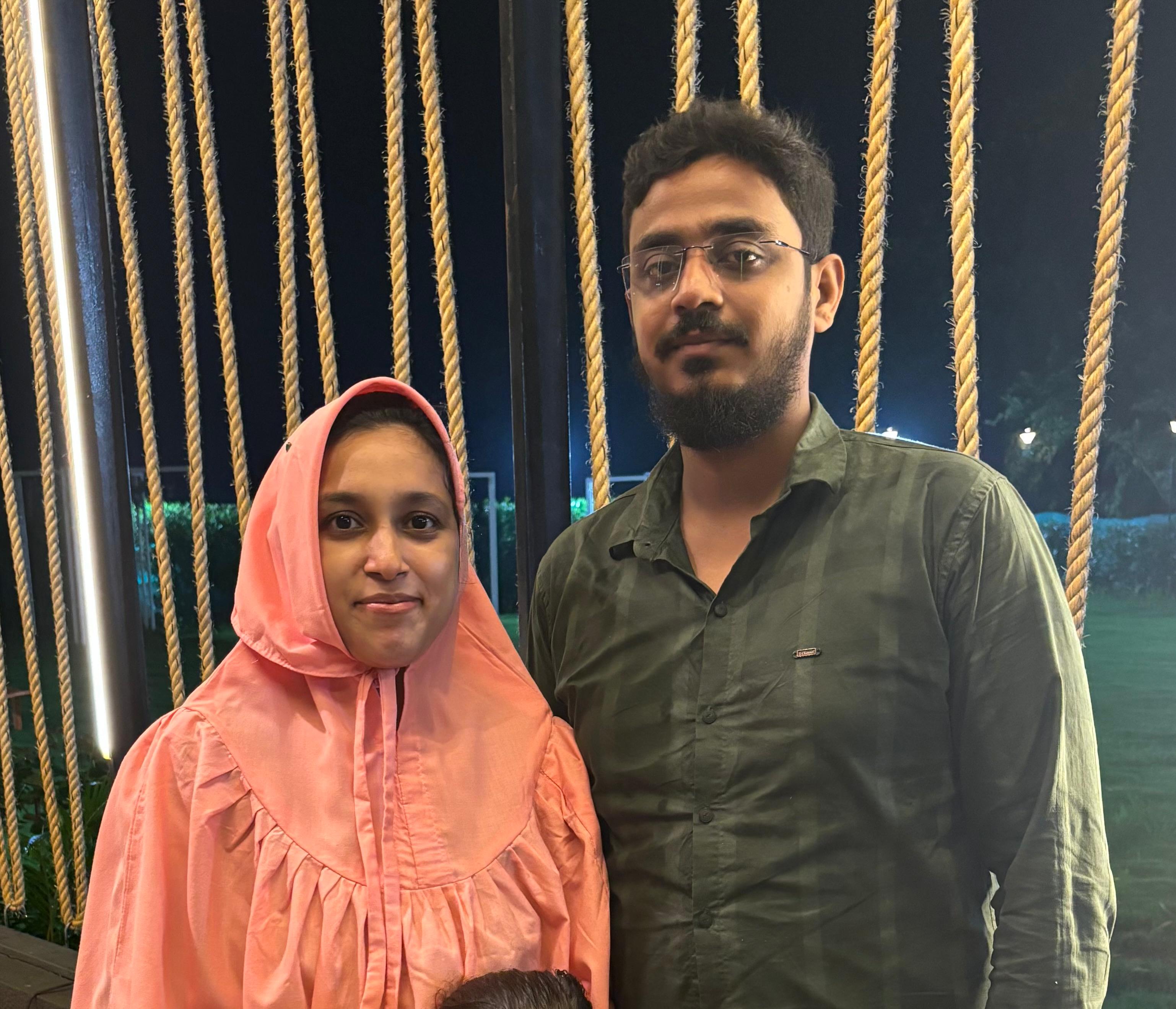 Rukaiya with her husband Asgar Ali
