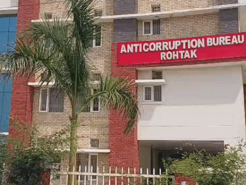 रोहतक का एंटी करप्शन ब्यूरो कार्यालय।