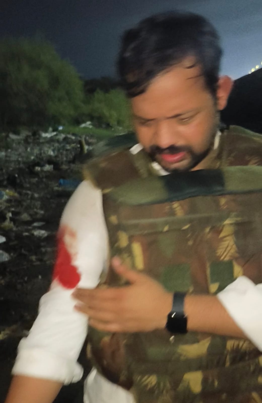 जवाबी फायरिंग में घायल हुए एसओजी प्रभारी गौरव कुमार।