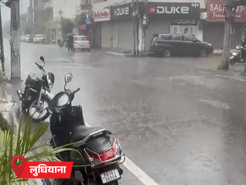 जालंधर और लुधियाना में सुबह तेज बारिश हुई।