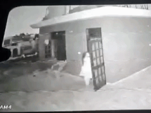 शव को उठाकर ले जाते मां-बेटे।