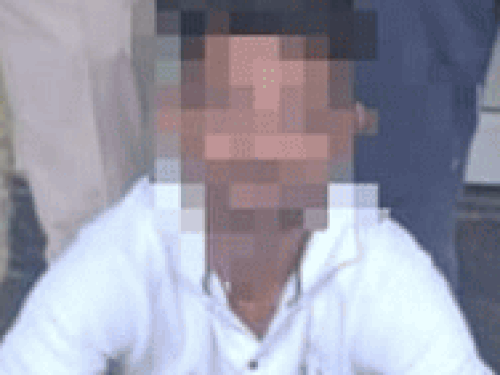 पुलिस की गिरफ्त में आरोपी धीरेज उर्फ नाईका। - Dainik Bhaskar