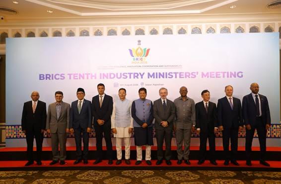 भारत अपनी ब्रिक्स अध्यक्षता 2026 के तहत जयपुर में 10वें ब्रिक्स उद्योग मंत्रियों के सम्मेलन की मेजबानी कर रहा है।