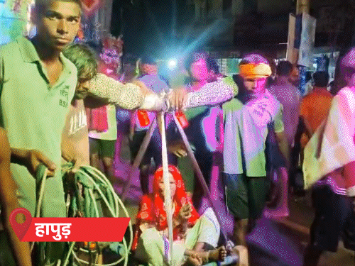 9 महीने की बेटी को कांवड़ पर रखकर चला पिता, 7 साल की शिवन्या बोलीं- शिव की शक्ति है|उत्तरप्रदेश,Uttar Pradesh - Dainik Bhaskar