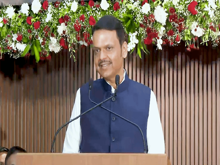 CM Fadnavis speaking during the event.