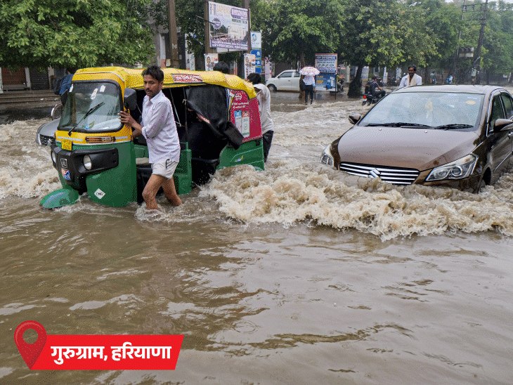 यूपी में 30 गांवों में बाढ़; दिल्ली में युवक नाले में बहा|देश,National - Dainik Bhaskar