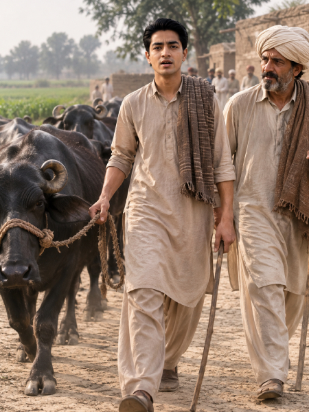 मोहनलाल भास्कर और उनका गाइड बाबा समुंद सिंह। AI इमेज