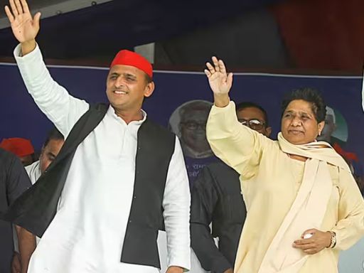 2019 ची लोकसभा निवडणूक बसपा-सपा युतीने लढवली होती. हे चित्र त्याचवेळच्या निवडणूक प्रचाराचे आहे.