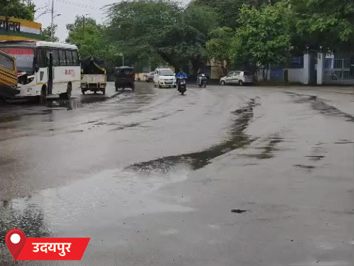 उदयपुर में हल्की बारिश से लोगों को गर्मी और उमस से राहत मिली।