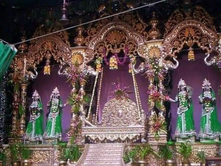भगवान का स्वर्ण-रजत हिंडोला स्वर्ण आभा बिखेरता दिखाई देगा