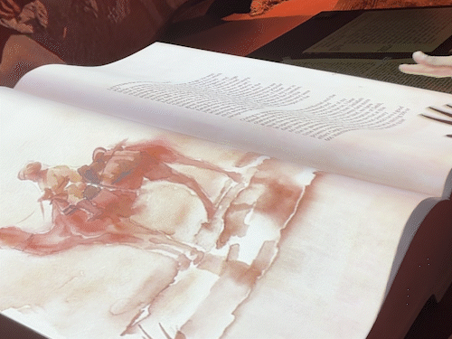 In the museum, pages of digital books can be turned with hand gestures through graphics.
