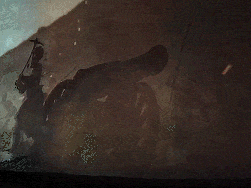Short movie of 1857 revolutionaries playing on the wall