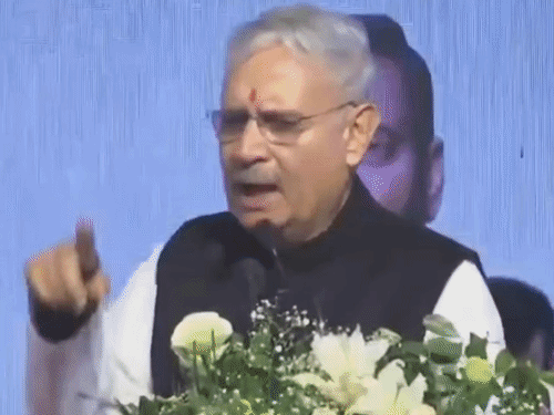 चार दिन पहले गुरुग्राम में आयोजित विभाजन विभीषिका स्मृति दिवस कार्यक्रम में संबोधित करते केंद्रीय राज्यमंत्री राव इंद्रजीत सिंह।
