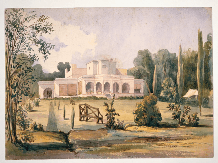 1857 में जालंधर कंपनी बाग की ब्रिटिश लाइब्रेरी में दर्ज फोटो।